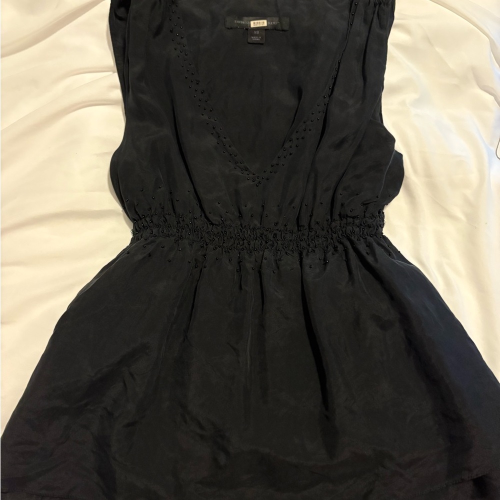 Express Studio Black BabyDoll Top Blouse